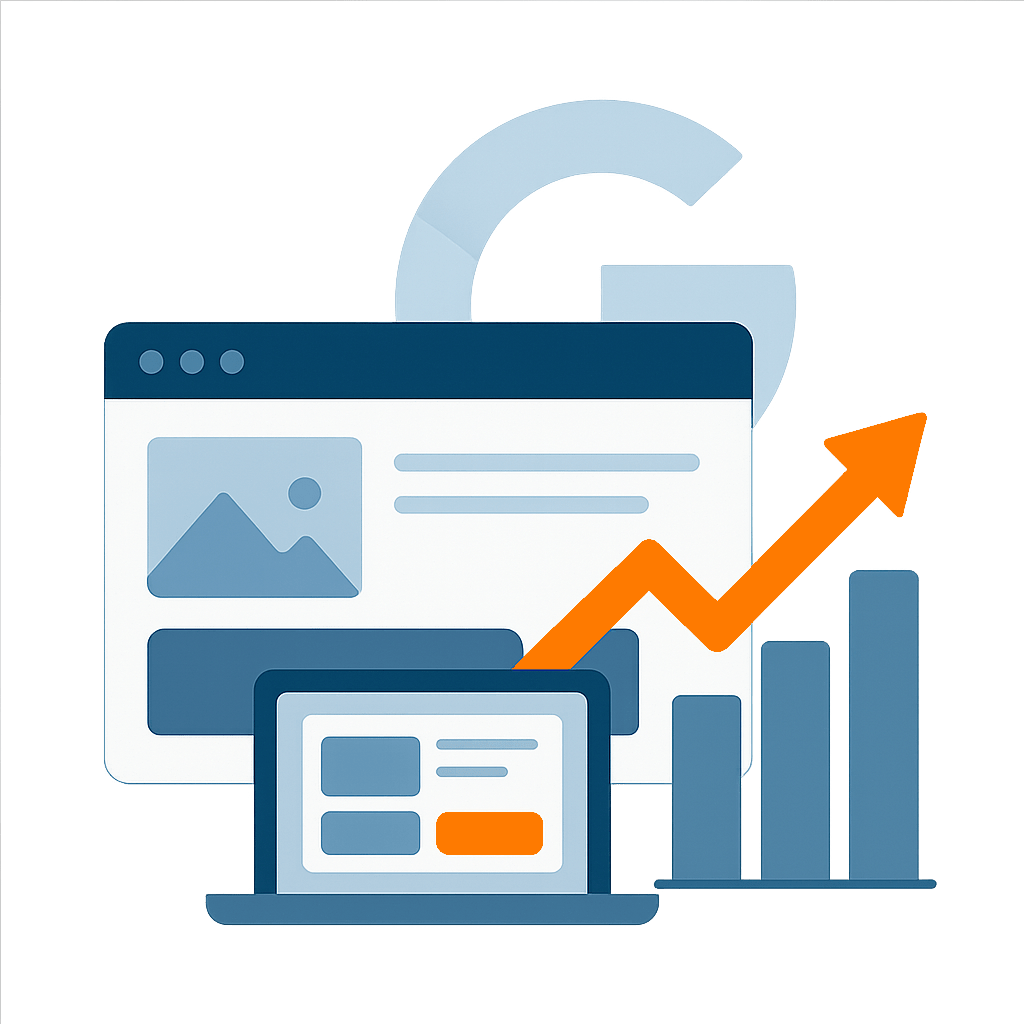 Leistungen SEO optimiertes WebDesign orange