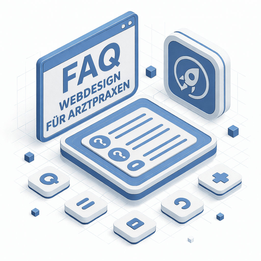 FAQ Webdesign fuer Aerzte weiss