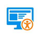 WordPress Barrierefrei blau orange transparent