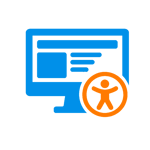 WordPress Barrierefrei blau orange transparent